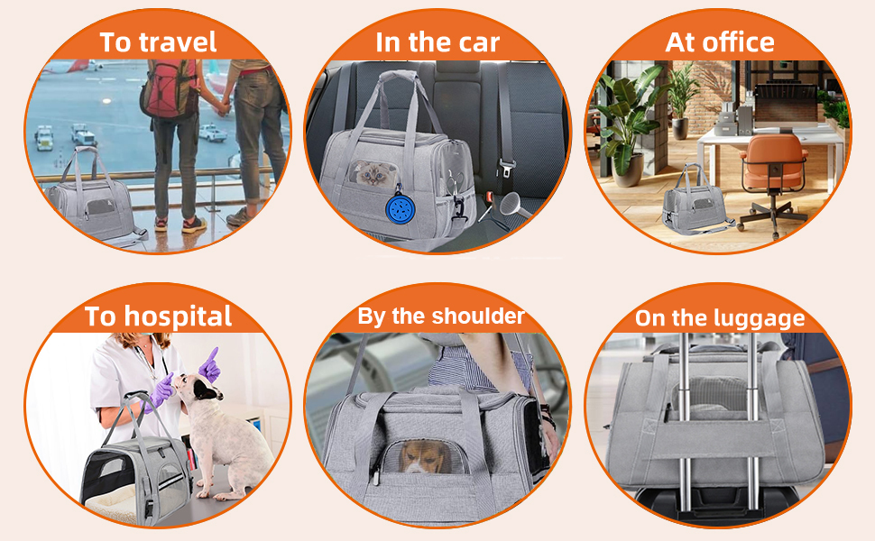Транспортна сумка для котів та собак SHJOEE, розширювана, складана переноска для тварин, 43x28x25 см, фіолетовий колір