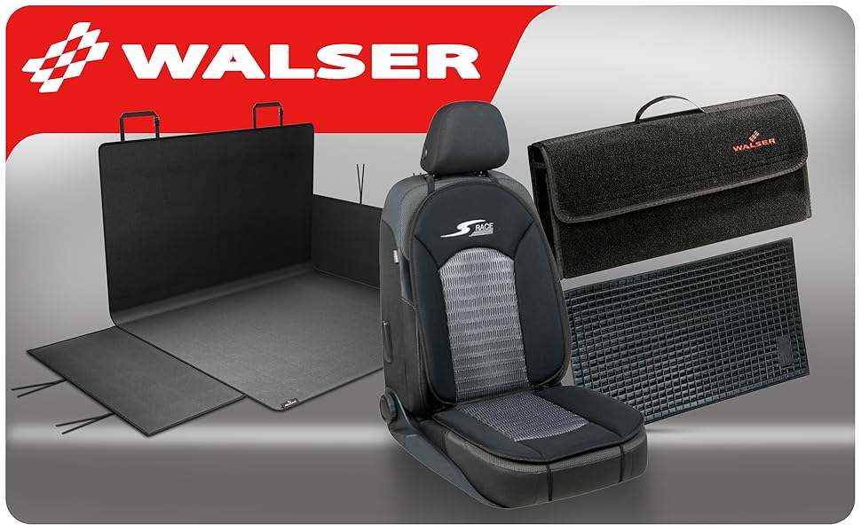 Захист для багажника WALSER Cäsar: килимок з боковим захистом, універсальний, для собак, чорний