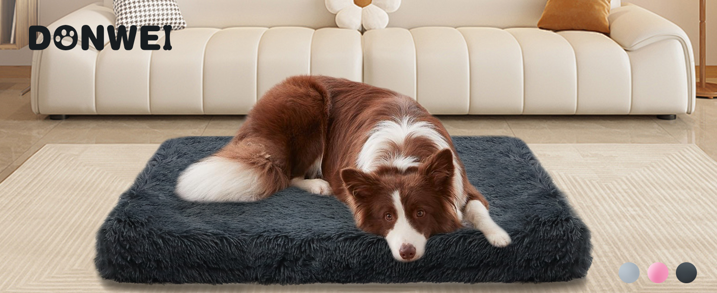 М'яке ортопедичне ліжко для собак DONWEI, килимок для собак, миється, знімний чохол, неслизька підстилка для лежанки, 75x50x6 см, сірий колір Ombré Grey (XL - 100 см, темно-сірий - 100 см)