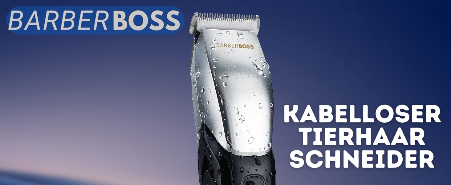 Набір для грумінгу тварин BarberBoss бездротовий: професійна собача машинка для густого волосся, тример для спутанного хутра, тиха, водонепроникна