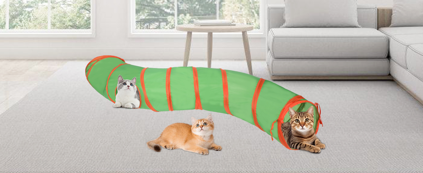 Тунель для котів RANYPET 3 в 1: інтерактивна іграшка, намет-тунель, з пакетом для зберігання. Підходить для котів, кошенят, кроликів та інших дрібних тварин.