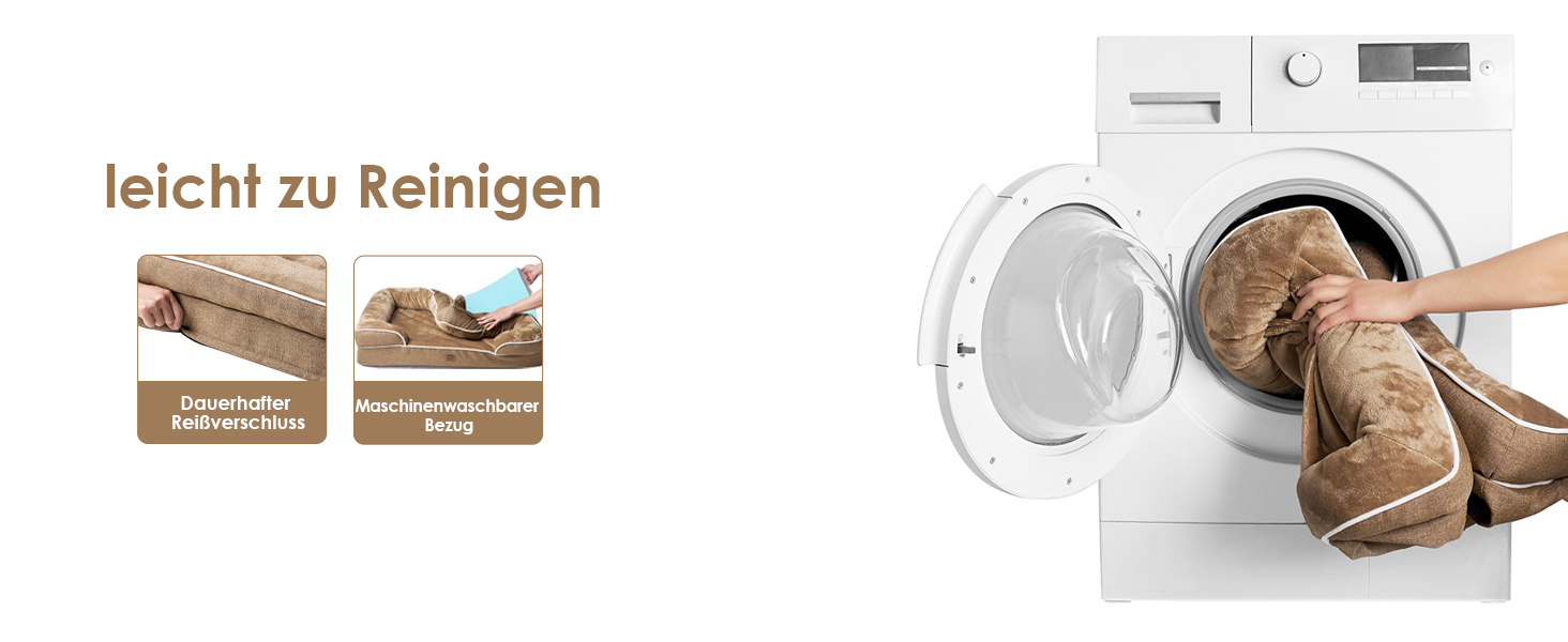 Ортопедичне ліжко для собак великих порід, 112x81 см, кошик для собак з Memory Foam XL, вологостійке собаче ліжко з високим бортиком, зручна собача кушетка, Kamel 112 x 81 x 17.5 см