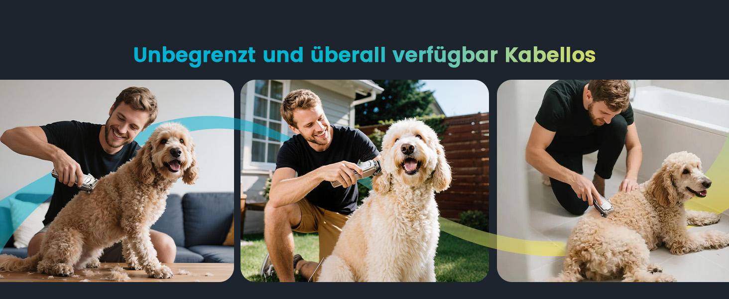 Машинка для стрижки собак з довгим та густим хутром Oneisall Profi Leise: професійна модель з нержавіючою сталею, для собак, котів та коней, час роботи до 4 годин