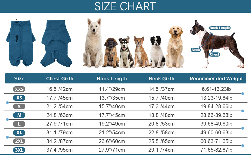 Зимовий одяг для собак: теплий флісовий пуловер для малих, середніх та великих собак. Вітростійкий одяг для тварин з блискавкою. Підійде для Чихуахуа (XXS-3XL). XL, блакитний