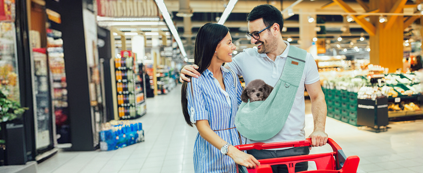 Переноска для собак Classycoo - дихаюча сітка, сумка для домашніх тварин, переноска для котів, з безпечною шнуркою, для тварин до 8 кг (М'ятно-зелений)