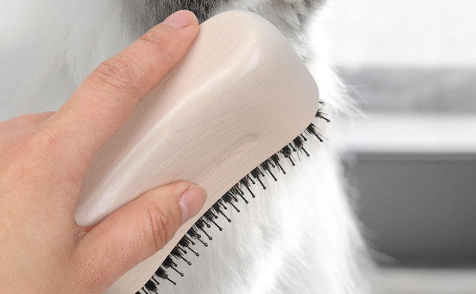 Щітка для котів для видалення шерсті, гребінець для догляду за шерстю - аксесуари для домашніх тварин для довгошерстих собак та котів з функцією щоденного догляду для дому та в дорогу, білий