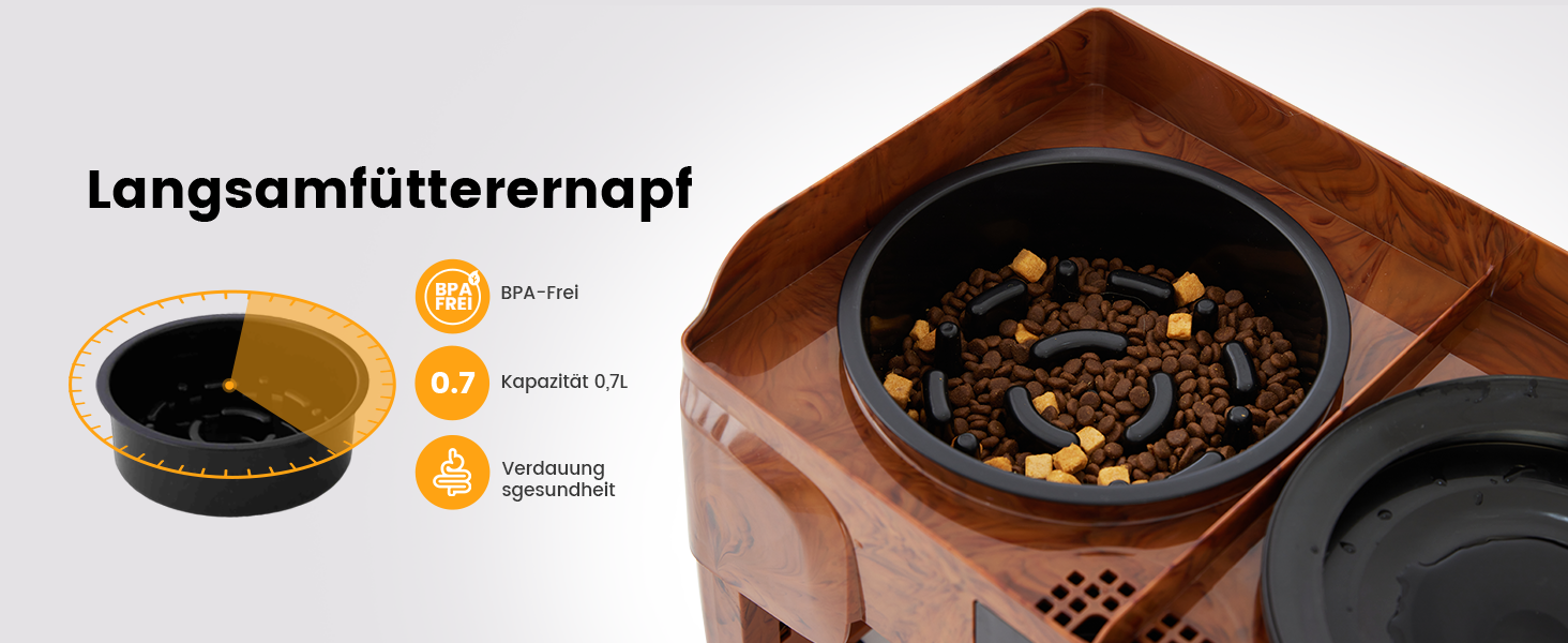 Підвищена годівниця для собак Gardner, 2-в-1: миска для води без розливання та миска для повільного годування з регульованою висотою, 5 рівнів, протиковзна годівниця для середніх та великих собак