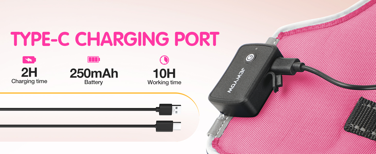 Світловідбиваючий нашийник для собак з LED, перезаряджуваний, зручний, водонепроникний, для середніх та великих собак, зелений (рожевий, M)