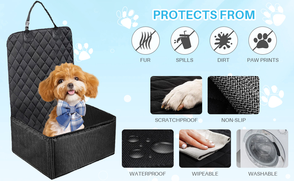 Автокрісло для собак OKYUK: водонепроникне, антиковзаюче, 2-в-1 для маленьких та середніх собак