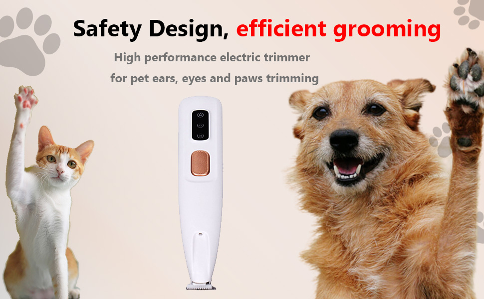 Бездротовий обрізчик нігтів для собак з LED-дисплеєм та маслом, акумуляторний триммер для грумінгу