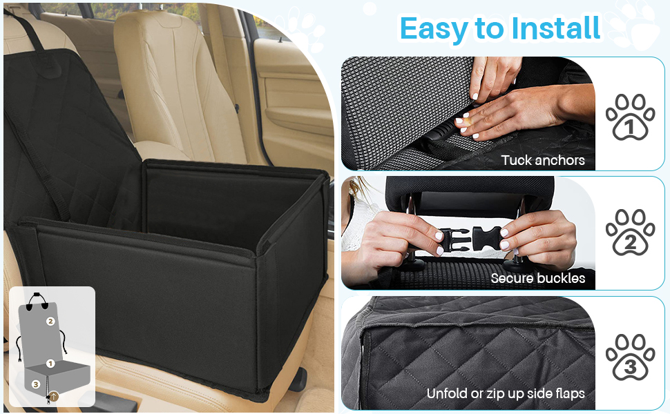 Автокрісло для собак OKYUK: водонепроникне, антиковзаюче, 2-в-1 для маленьких та середніх собак