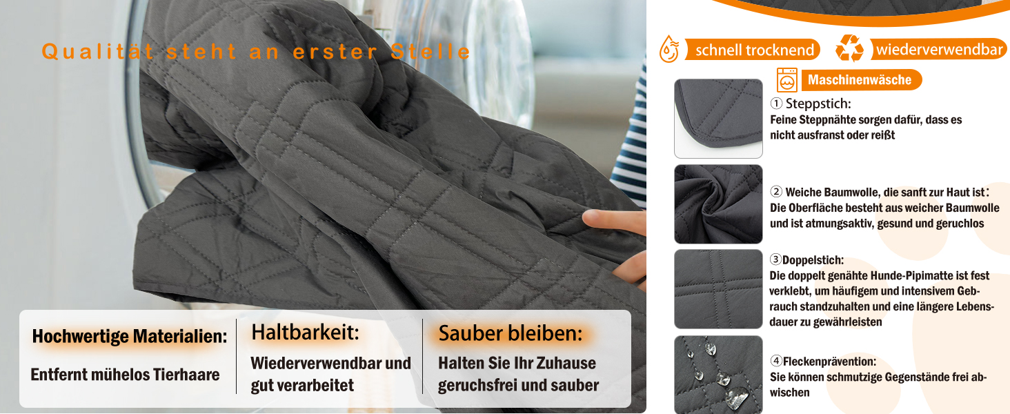 Водонепроникний плед для собак GYURO, великий, миючий, з неслизьким покриттям, захищає меблі (сірий, 235*259 см)