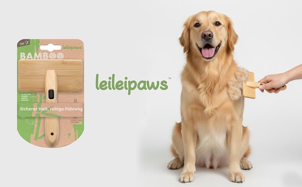 Дерев'яна щітка для собак та котів з довгою та короткою шерстю, для догляду за шерстю, вичісувальна щітка проти підшерстка та ковтунів, ручна щітка для собак з неслизькою ручкою, м'який догляд