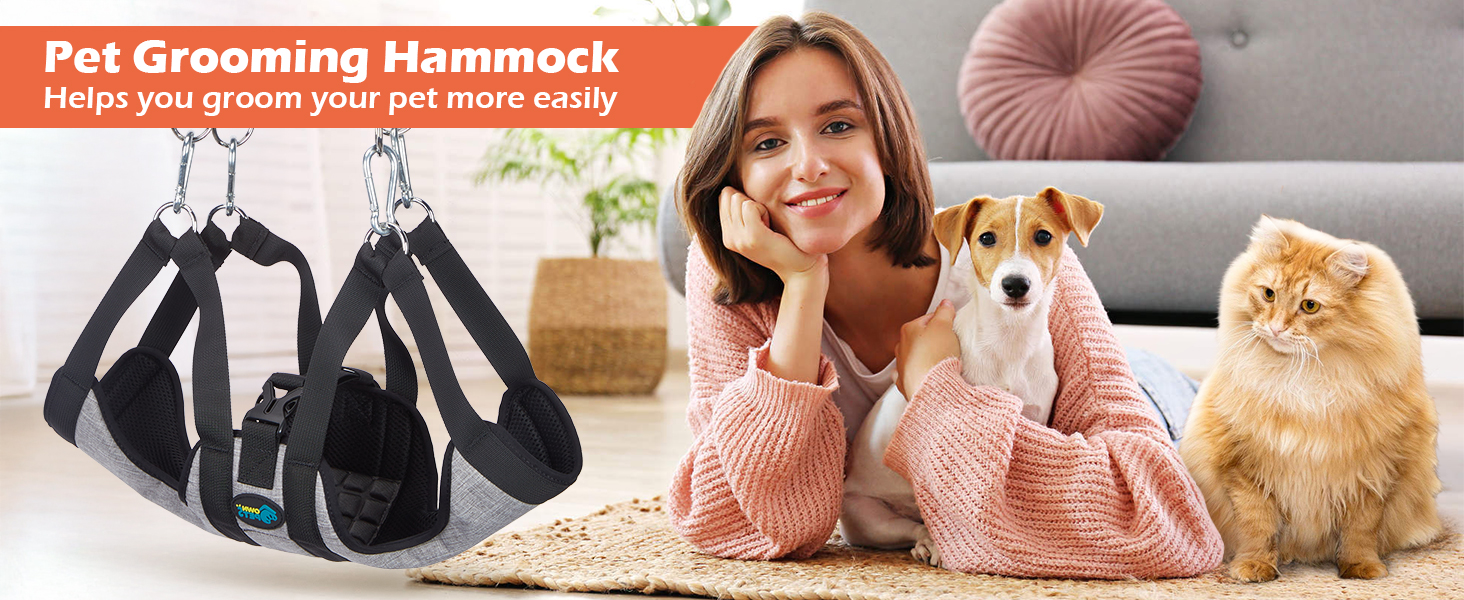 Гамак для собак Ownpets з 4 гачками: для миття, догляду та стрижки нігтів