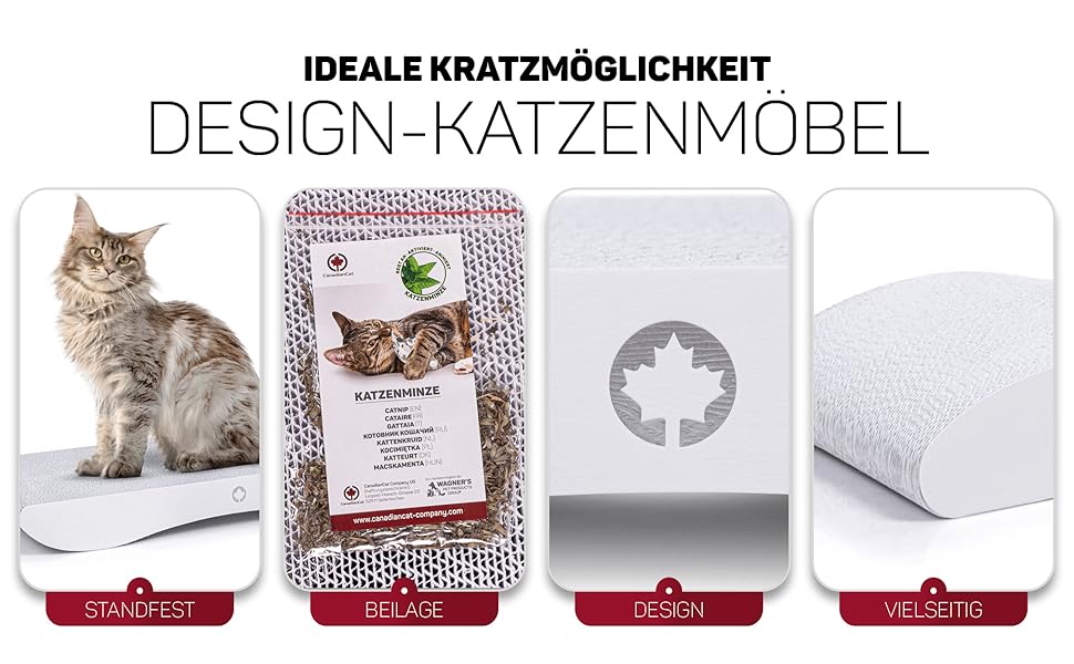 Котячий когтеточка CanadianCat Comet White Edition - L (60 x 29 x 7 см)