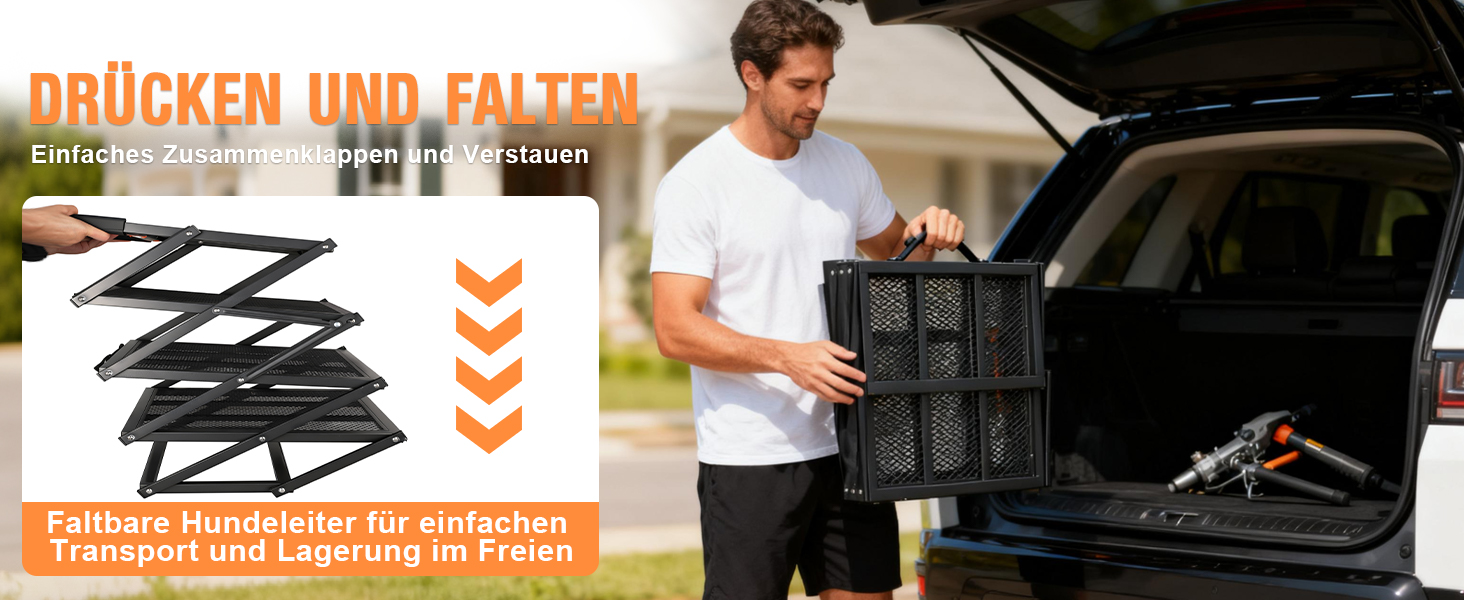 Східці для собак ROTTOGOON, 4-ступеневі, складані, з антиковзкою поверхнею, для автомобіля, SUV та вантажівки