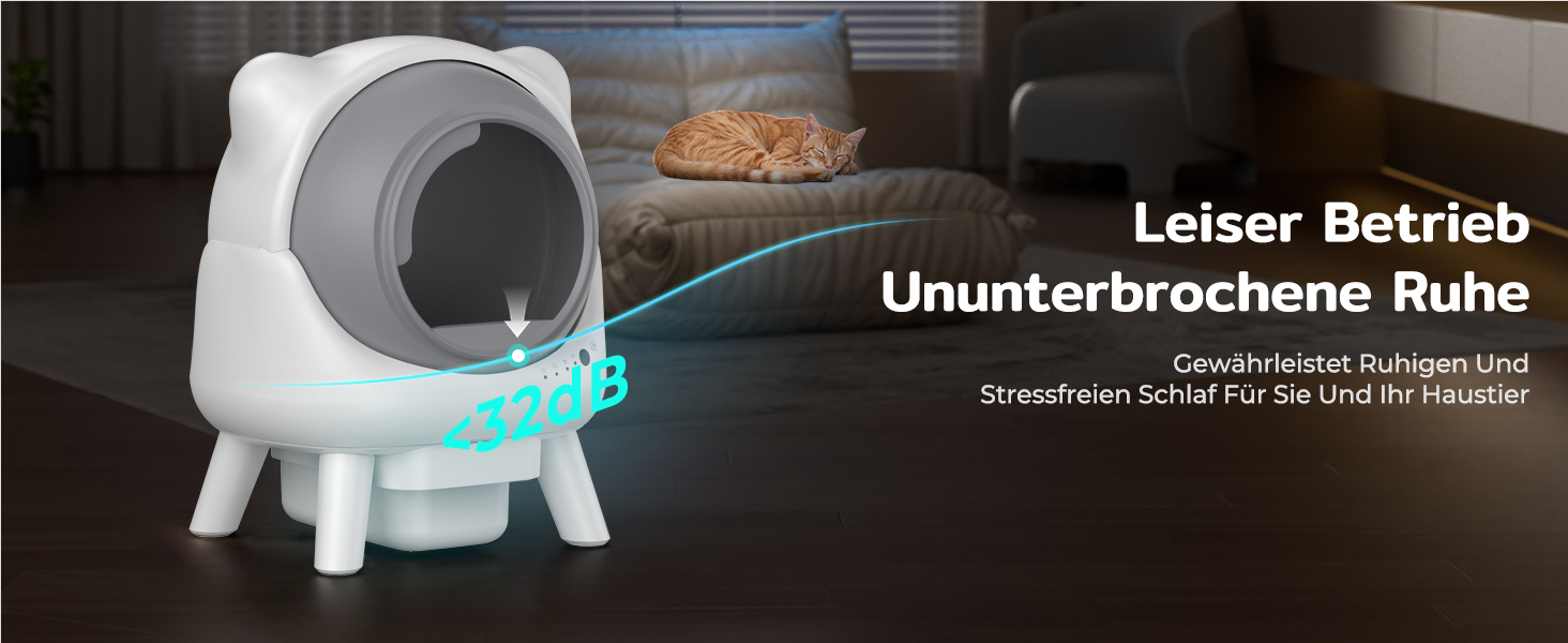 Автоматичний лоток для котів Cura X1 Katzenklo: самоочищення, 80+8 л, датчики безпеки, контроль через додаток, для кількох котів