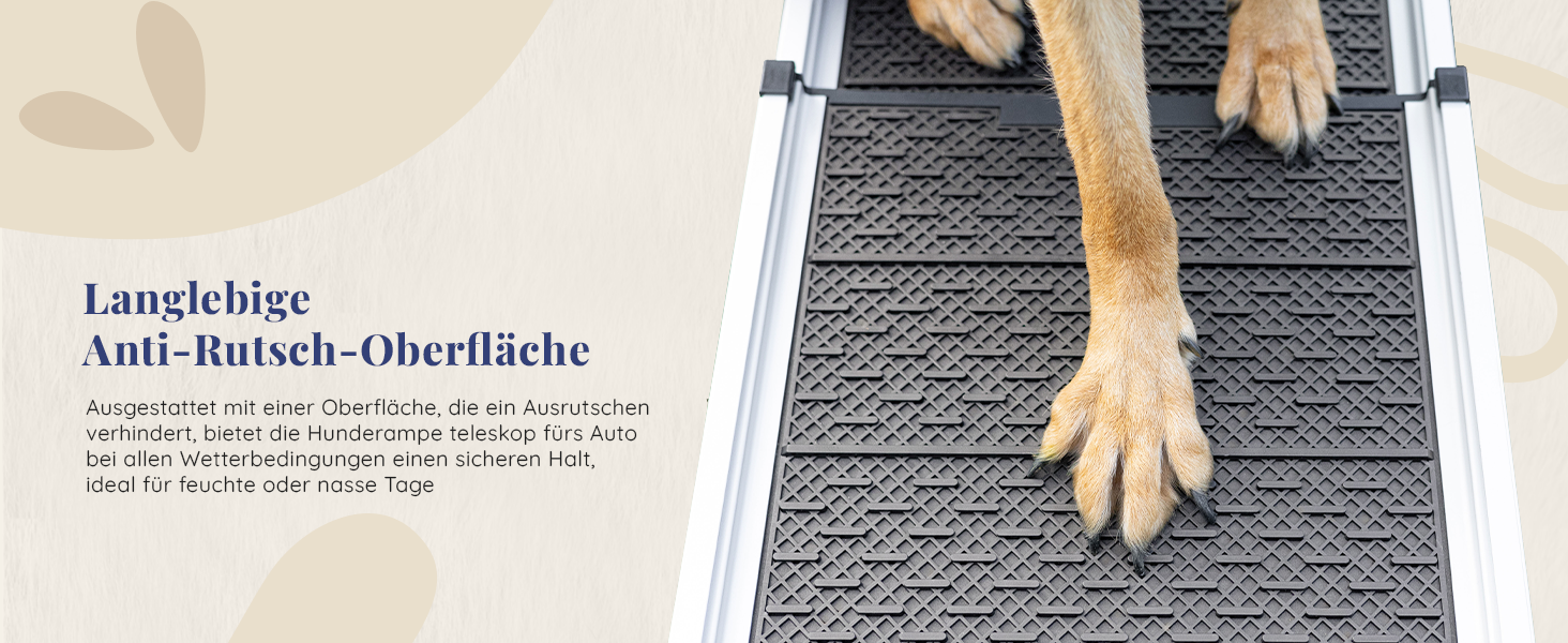 Рампа для собак у машину, складна, стабільна, до 90 кг, телескопічна, алюмінієва, для великих собак, з відбивачами, сірого кольору Shadow Gray