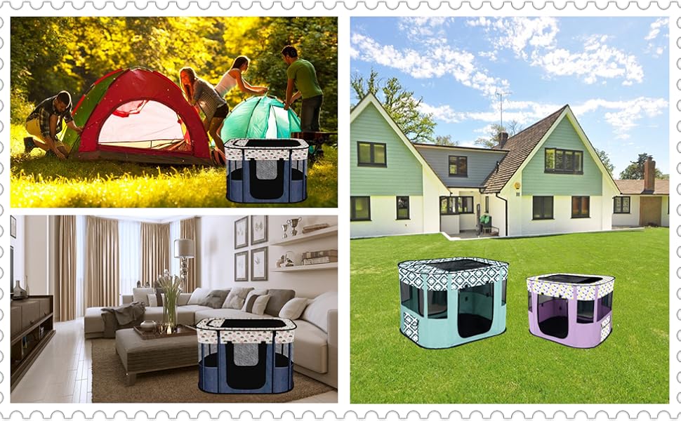 Портативна собача будка Floving, загон для тварин, переносна клітка для котів та цуценят, сіра (80*60 см)