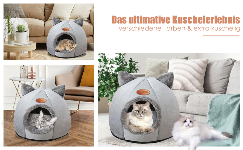 Квіткове ліжко-будиночок для котів, зелений, для маленьких та середніх котів