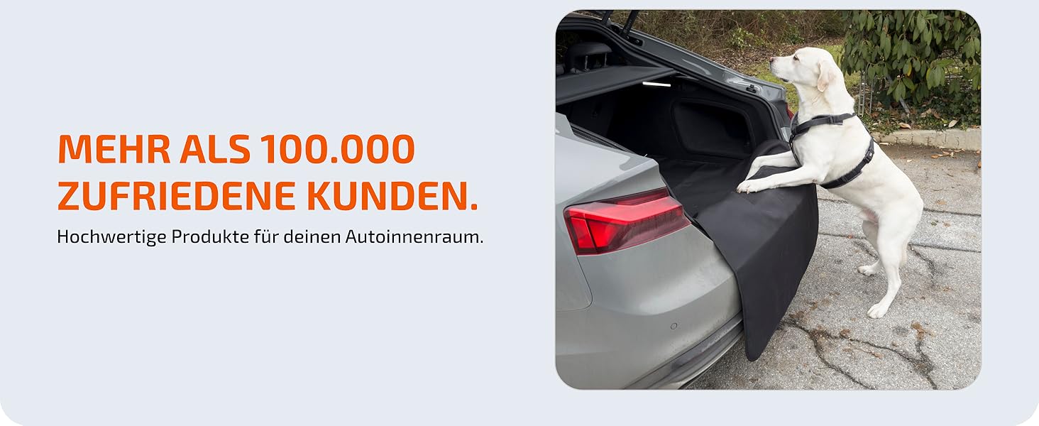 Захист вантажного відсіку LIONSTRONG® – універсальний килимок для багажника авто [з м'якою підкладкою та водонепроникним покриттям] – захист від бруду, подряпин та вологи (100x100 см)