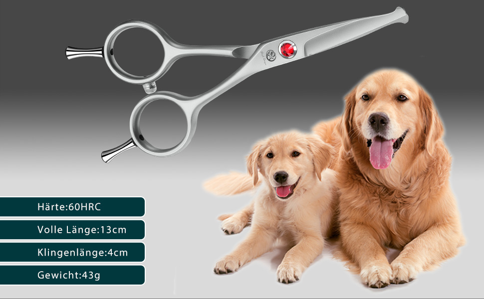 Ножиці для грумінгу собак Purple Dragon Kleine Hundeschere, професійні, з покриттям та демпфером