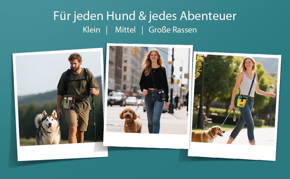 Сумка для ласощів для собак Leckerlitasche, поясна сумка для прогулянок, водонепроникна, чорна та зелена