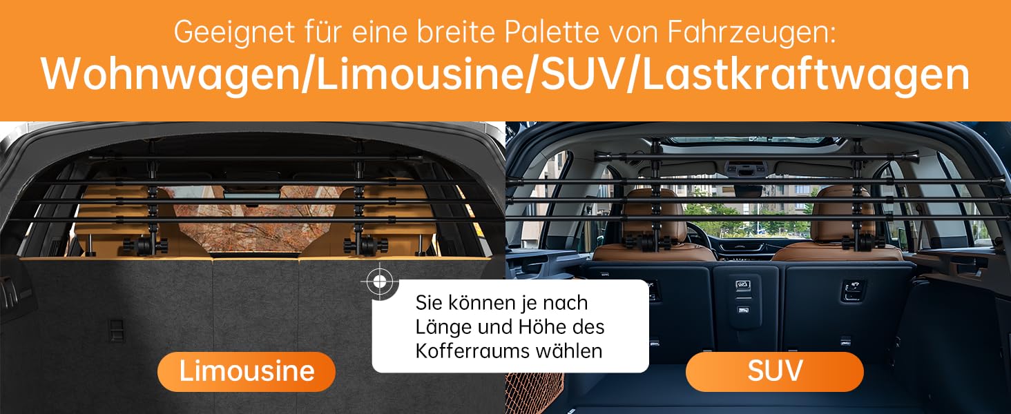 Сітка для багажника автомобіля для собак, універсальна, 32-55см * 80-145см, без повторного монтажу