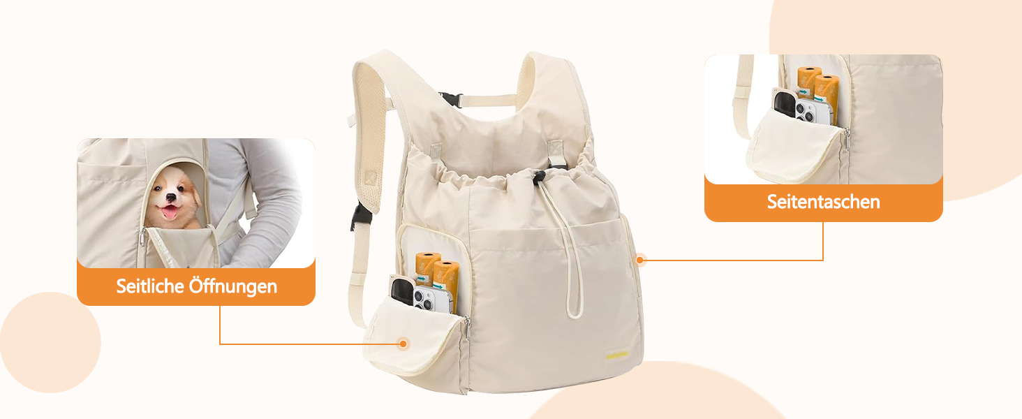 Рюкзак-переноска для собак Galatée: зручний та вентильований для подорожей, кемпінгу та прогулянок