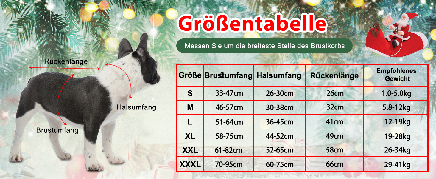 Костюм Санти для собак та котів, преміум-якість, червоний, для святкування Різдва. Розміри: S (обхват шиї 26-30 см, обхват грудей 33-47 см)