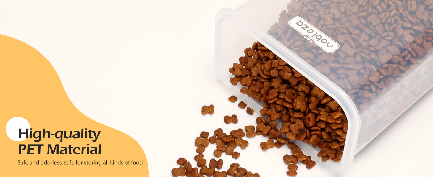 Контейнер для корму для тварин Nobleza, 2.5L, відро для корму для собак та котів з мірним стаканчиком