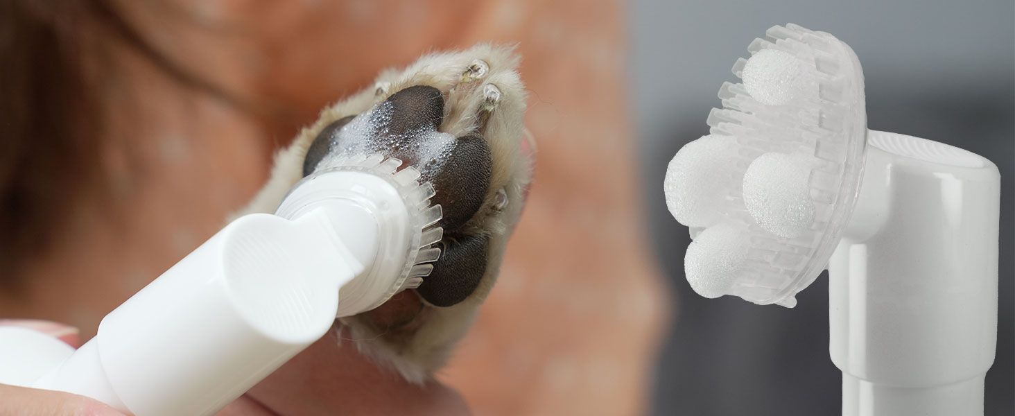 BluePet Очищувач для лап собак - видаляє бруд та сміття I З мікрофібровою рукавичкою I PfotenBlitz Розмір L (глибоке очищення, догляд за лапами)