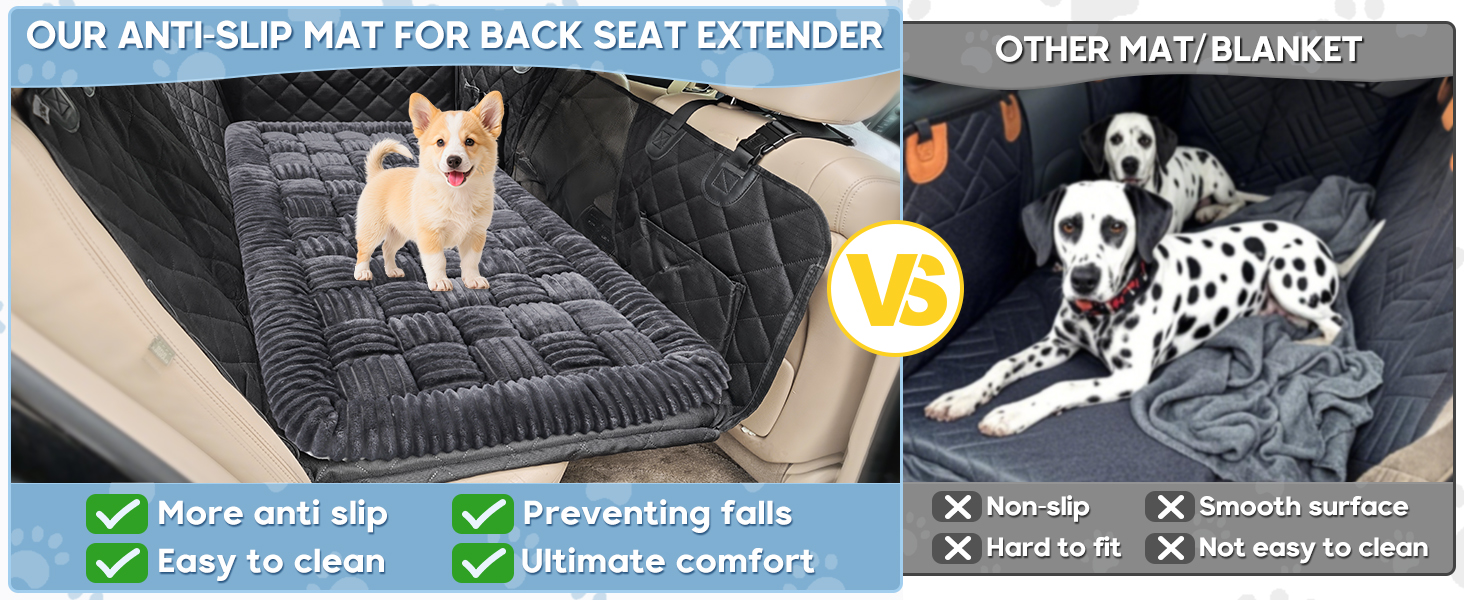 Килимок для собак у машину Loiion, захист заднього сидіння, великі породи, антиковзаюча, легко миється, зносостійкий, 127x62.5 см, темно-сірий