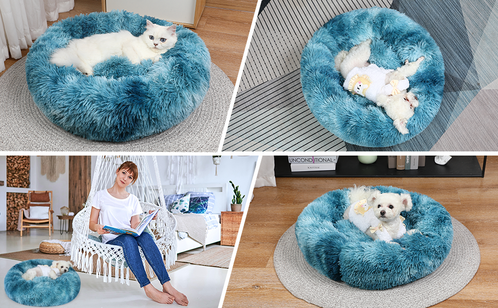 Ліжко для собак Belababy Donut, яке можна прати, заспокійливий, не ковзає