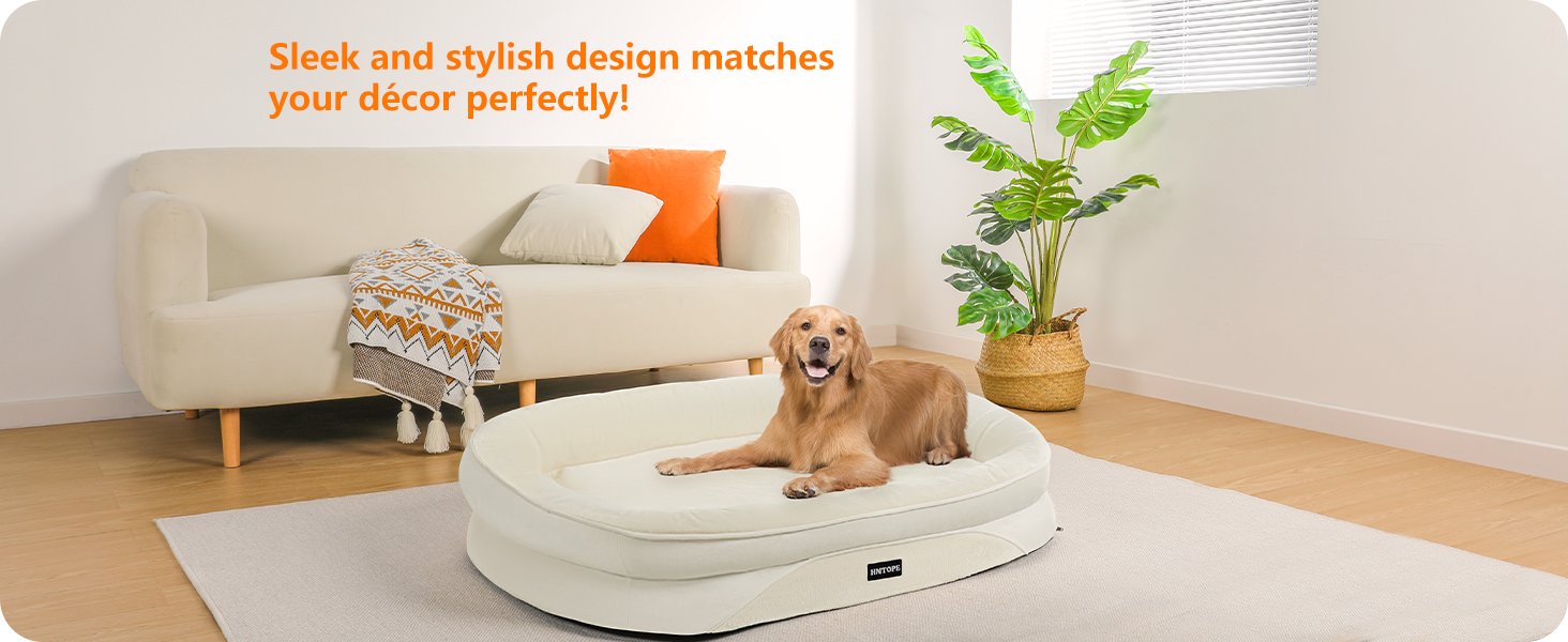 Ортопедичне ліжко для собак, лежанка для собак з валиками, кошик для собак з антиковзною основою, знімне та пральне, для собак середніх та великих порід, 106 x 79 x 17 см, оливковий колір