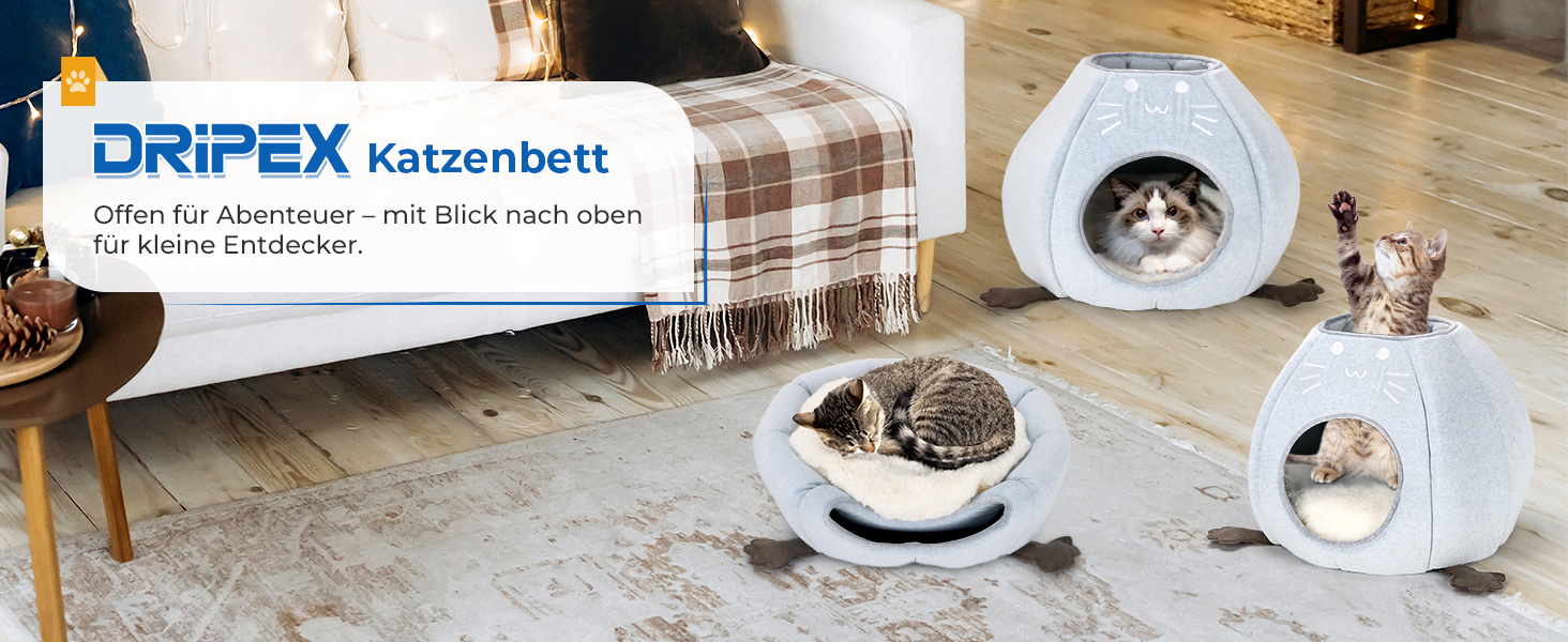 Кігтеточка-будиночок для котів, блакитна, розмір M, 40x40x35 см. Зручне ліжко з Sherpa подушкою, ідеально для дому.