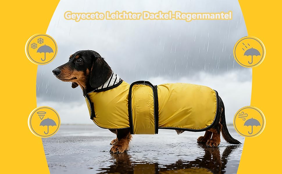 Дощовик для собак Geyecete, рожевий, розмір M (довжина спини 42-45 см), регульований, з відбиваючими елементами