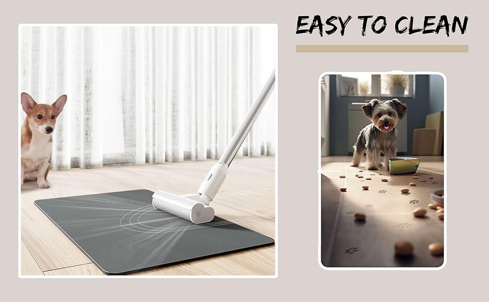 Підкладка під миску для собак та котів GIBZ, абсорбуюча, з діоксиду кремнію, неслизька, 45x60 см, темно-сіра