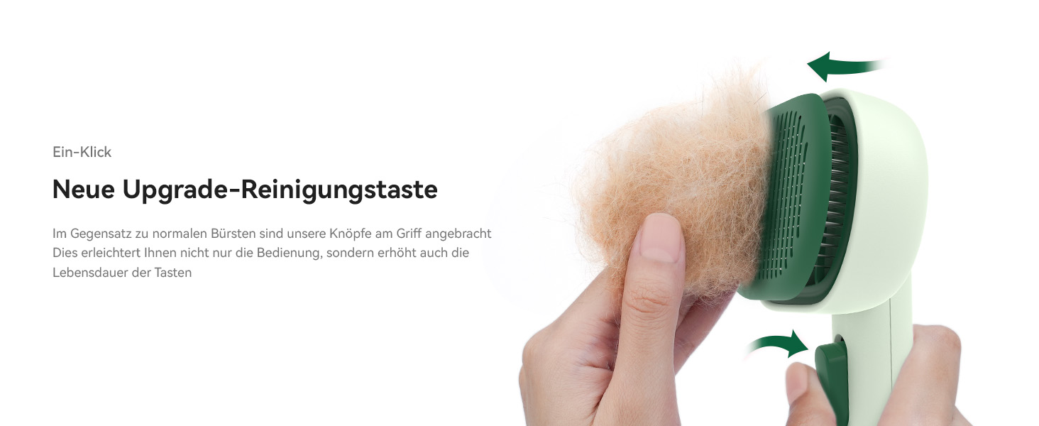 Щітка для котів Aumuca: для довгошерстих та короткошерстих, видаляє відмерле волосся, масажна, колір: лісовий зелений