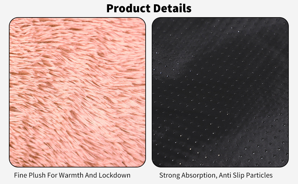 PETCUTE М'яке ліжко для собак, великих та середніх порід, 60х60 см, рожеве