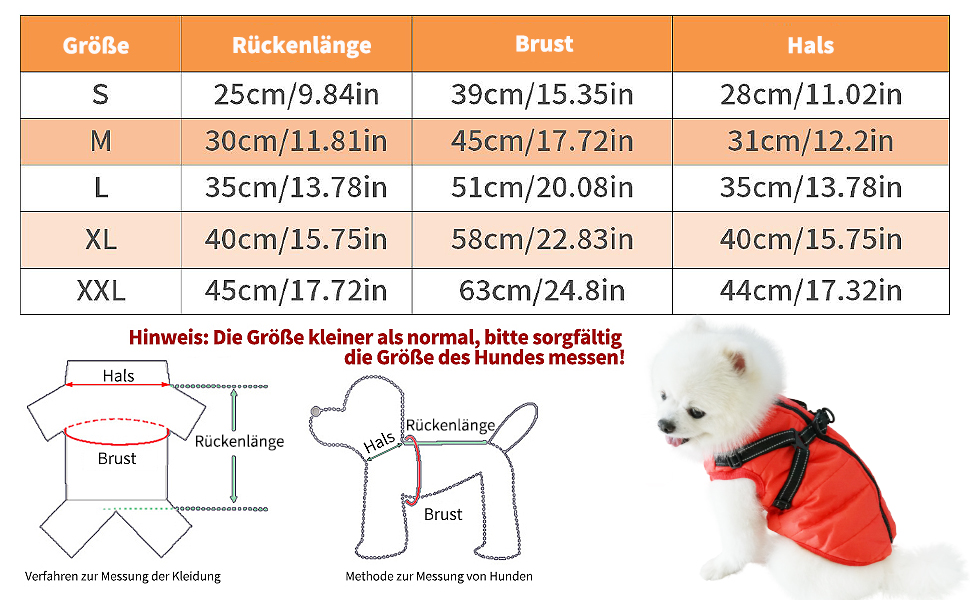 Зимовий теплий водонепроникний одяг для собак Eastlion - куртка для цуценят та собак, жилет з кільцем D, червоний, розмір M