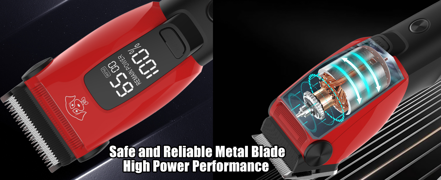 Професійна машинка для стрижки собак Hatteker: електрична, бездротова, з підсвічуванням, 7500 RPM