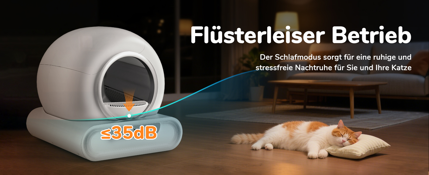 Автоматичний самоочисний лоток для котів з великим об'ємом 74 л, 4 датчиками, системою видалення запаху та керуванням через додаток