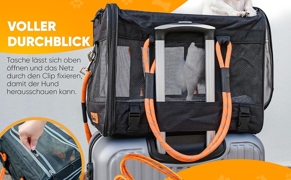 Транспортна сумка для собак Schleppo, 7 кг, дихаюча - для автомобіля та дому - водовідштовхувальна та безпечна - також підходить для транспортування котів - переноска для собак