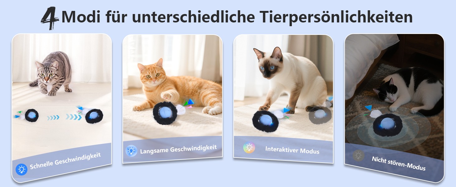 Іграшка для котів GoldenSun: м'ячик-дзиґа з інтерактивною активністю, килимок з мишками, приховане місце з 5 отворів, блакитний колір