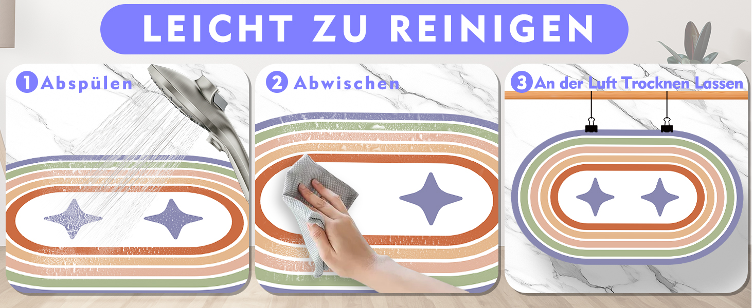 Підстилка для миски для собак та котів METEOROCK, 71x43 см, вбираюча, легко миється, фіолетовий зірка