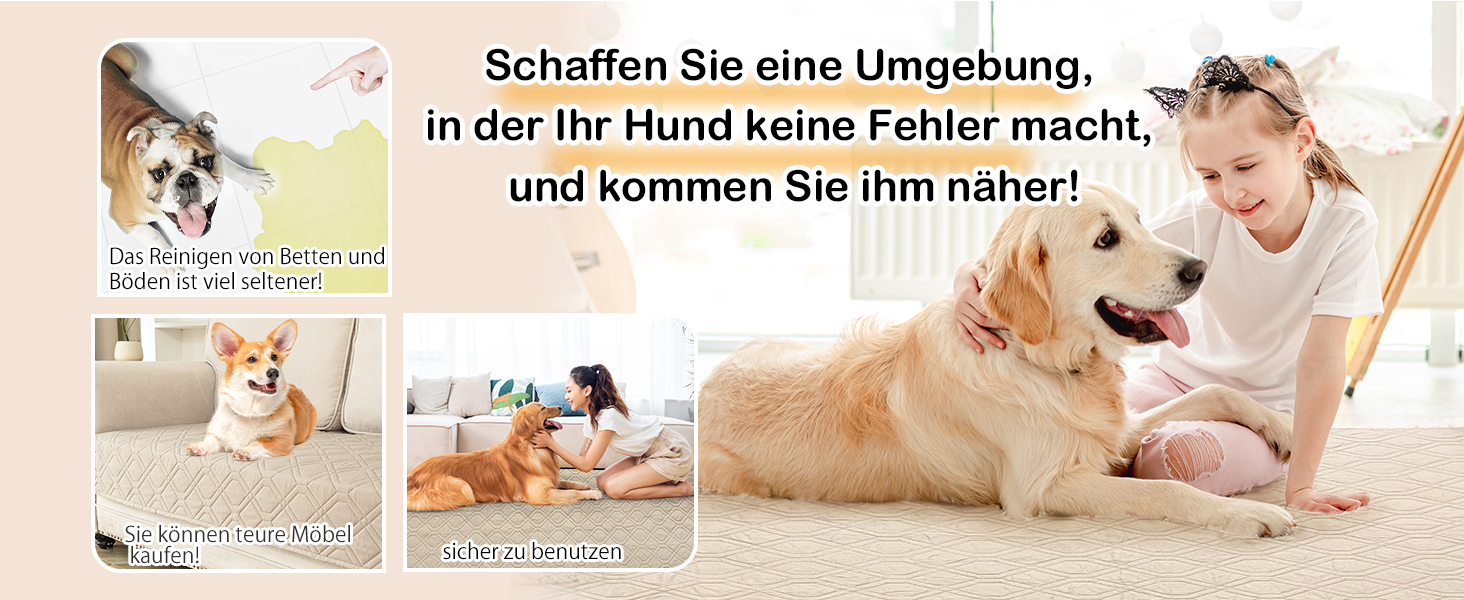 Водонепроникний килимок для собак GYURO - двосторонній, м'який, 97 x 190 см (Хакі) - для великих і маленьких собак, захист дивану, ліжка, авто, придатний для прання