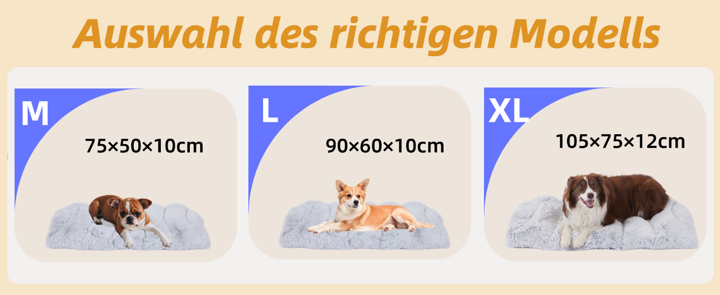 М'яка подушка для собак середніх порід, сірого кольору, 75x50x10 см, з неслизьким покриттям, знімна та пральна