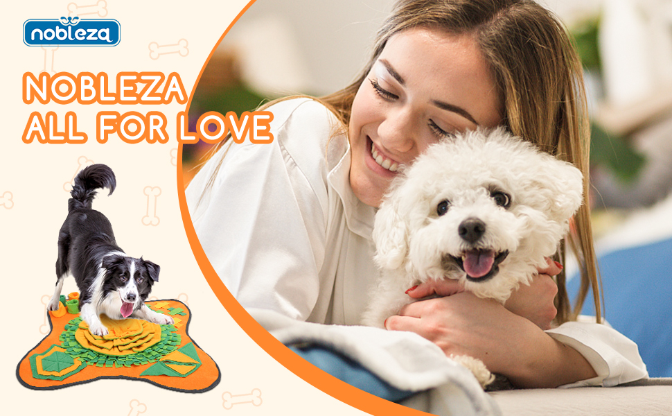 Килимок для собак Nobleza, розвиває інтелект, миється, складається, 70x70 см, помаранчевий