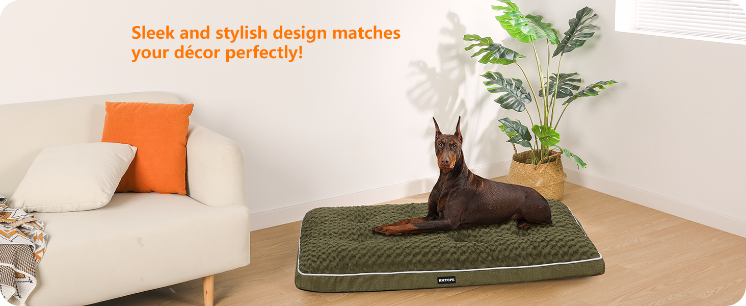 Ортопедичний лежак для собак, двоярусний килимок для собак, зручний лежак для собак, знімний кошик для собак, 90 см для маленьких та середніх собак (120 x 74 x 12 см, оливковий)